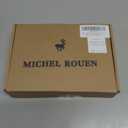 MICHEL ROUEN Mens Polo Shirts Heather Jacquard/Print/Striped Performance Moisture-Wicking Casual Collared Golf Shirts for Men (L)