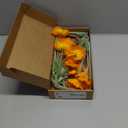 Set of 6 Poppies Flowers Artificial Silk Flowers with Long Stems Faux Wildflowers Bouquet for Vases Oil Pastel Style for Wedding Party Indoor Home Office Decor (Orange)