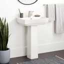 Signature Hardware 539975 Pentero 29" Tall Fireclay Pedestal Bathroom Sink Stand Only
