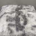 Ophanie Tie-Dyed Grey&White 8x10 Area Rugs for Living Room, Large Shag Bedroom Carpet, Big Indoor Thick Soft Nursery Rug, Fluffy Carpets for Boy and Girls Room Dorm Home Decor Aesthetic (8' x 10', 4- Tie-dyed Grey & White)