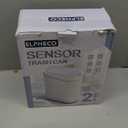 ELPHECO Bathroom Trash can Motion Sensor, AutomaticGarbage can, Slim Plastic Smart Trash Bin with Lid, Commercial Intelligent Wastebaskets for Bedroom, Bathroom, Office, White Grey