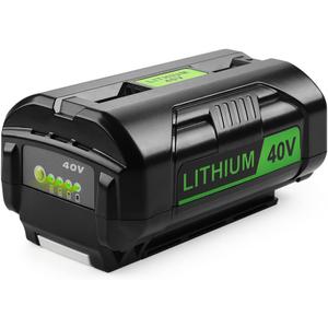 6.5Ah Replacement for Ryobi 40V Battery Lithium-ion OP4060 OP4050 OP4040 OP4030 OP4026 OP40201 Compatible with Ryobi 40 Volt Lawn Mower String Trimmer Weed Eater Battery for Yard Work