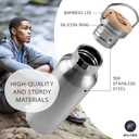 Bambaw 24 oz Metal Water Bottle, Insulated Stainless Steel Water Bottle, Great for Travel, Wide Mouth for Easy Cleaning, Reusable & Durable, Rust-Resistant & Sturdy (Natural Steal)