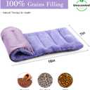SuzziPad Microwave Heating Pad for Neck Shoulder Back, 7x16 Microwavable Moist Heat Pack, Warm Compress Hot Pack, Flaxseed Bean Bag Heated Pad for Mother's Day, Hot & Cold Therapy, 1.74lb, Purple
