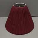 Aspen Creative 33194, Transitional Hardback Empire Mushroom Pleated Rich Red Spider Shade, 6" Top x 16" Bottom x 12" Slant (Burgundy)