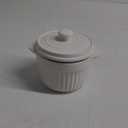 Ceramic Bacon Grease Container Keeper with Strainer, Frying Oil Storage Can, White