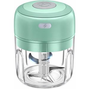 Electric Mini Vegetable Chopper, Food Chopper, Garlic Slicer Veggie, Salad, Lettuce, Onion, Chili Crusher, Tomato Dicer Chopper Cutter & Ginger Meat Mincer for Kitchen, Portable USB Chopper (250ML)