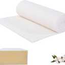HOMBYS 100% Cotton Upholstery Batting for Cushions, Warm Natural Cotton Roll for Sewing, 200G Couch Cushion Wrap Fluffy and Thick Stuffing for Arts and Crafts, GOTS Organic Certification(36in*5yard)