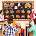Containlol Thanksgiving Health Bulletin Board Set Fall into Healthy Habits Classroom Decorations Maple Leaves Healthy Theme Cutouts for Autumn Harvest Preschool Door Wall Decor Supplies