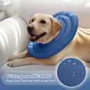 IDOMIK Dog Recovery Collar, Waterproof Soft Dog Cone After Surgery, Comfy Protective Elizabethan Collar Alternative for Dogs Cats, Adjustable Pet Neck Donut Cone Anti-Licking Biting Wounds, Navy, 2XL