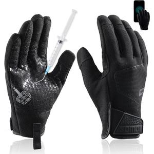 TAILI Level 3 Needle, Level 5 Puncture Resistant Work Gloves for Gardening, Touchscreen, Breathable, Grip Enhanced A7 Cut Resistant Safety Gloves, Black, Medium (M), 1 Pair