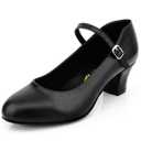 Women's Black Non-Slip Latin Salsa Dance Heels Ballroom Character Shoes Prom Dress Pumps. Size 9.5 W
