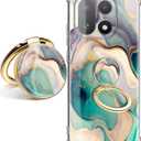 for oneplus 15 case Marble Slim Anti-Drop Shockproof Protective Soft Shockproof Clear Phone Protective Covers 6.87 Inch (Alpine Lake with Holder)