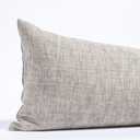 12x24 Neutral Throw Pillow Cover, Beige Linen Pillow Cover Ivory Cozy Soft Cushion Case for Couch Sofa Bed Living Room Home Decor, Pack of 1 (Cover Only)