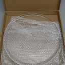 12.4 inch microwave glass turntable for 12570000008334 Panasonic microwave glass plate Compatible with FFMV1645 series Frigidaire Microwave and 12 3/8 JES1145 series GE microwave plate WB48X30612 (12.4" Small Coupler Hole)