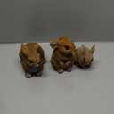 Bunny Decor Yard Decorations Outdoor Set of 3, Bunny Decorations for Home Garden Outdoor Statues, Easter Rabbit Figurines mom Gifts (Brown)