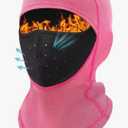 Kids Balaclava Ski Mask (with Breathable Holes) Windproof Winter Fleece Neck Face Warmer Boys Girls Pink