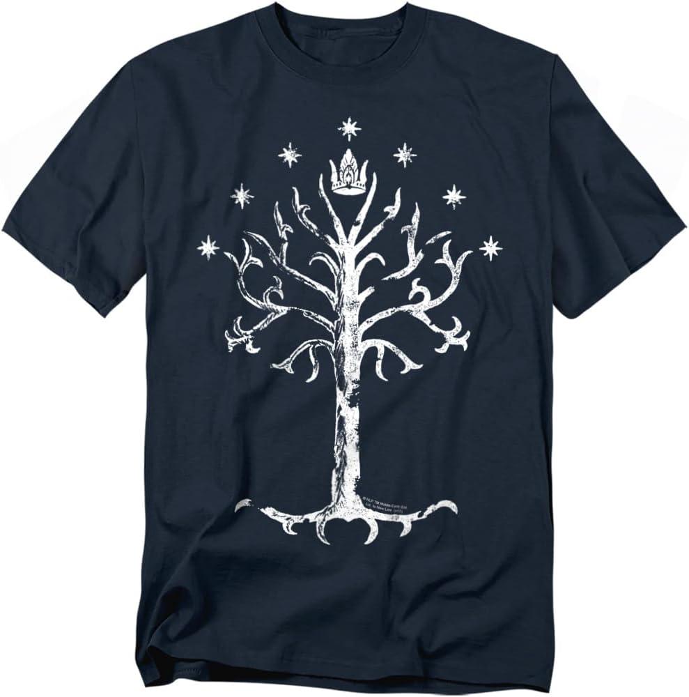 Popfunk Lord of The Rings Tree of Gondor T-Shirt (Medium, Navy)