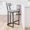 Garvee Bar Stools Set of 2, Counter Height Bar Stools for Dining Room, Island Chairs for Kitchen Table, Tall Barstools with Back, Metal Counter Stools with Upholstered for Home Bar 