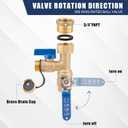 Isolator Tankless Water Heater Valve Kit - Premium 8-Piece All-Brass Flushing & Installation Set for Easy DIY or Pro Use in Garage, Basement, with Pressure Relief Valve (3/4" to 1/2" NPT)