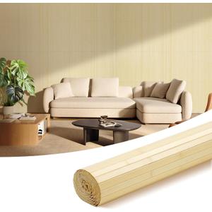 OUZUGIE 1 Pack 96x24 Inch Natural Bamboo Wall Panel