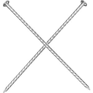 40 Pack - 10" Solid Galvanized Non-Rust Metal Garden Stakes, Spiral Landscape Edging Spikes/Anchors, for Paver Edging, Weed Barriers, Turf, House Construction, Carpentry Nail, Tent, Anchoring Spikes