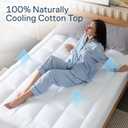 Niagara Sleep Solution Cloud-Like Queen Mattress Topper - 100% Cotton Top Mattress Pad for Back Pain Relief - Breathable & Naturally Cooling for Hot Sleepers, White