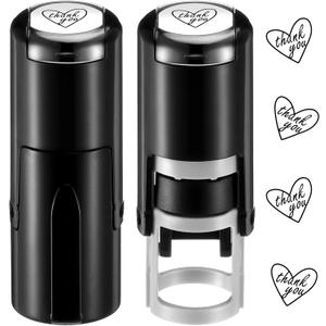 Supervitae 2 Pack Thank You Print Stamps Ink Stamper Mini Self Inking Stamps for Classroom Party Educational Learning Activities Craft Supplies