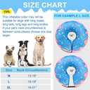 SCENEREAL Dog Cone Alternative After Surgery Donut Collar, Soft Pet Recovery Pillow Collar for Medium Large Dogs, Inflatable Adjustable Neck Collars to Prevent Licking, Donut M
