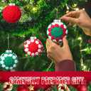 Suncalla 12 Pcs Christmas Balls Ornaments Crochet Ornaments 2.36 inches Knitted Xmas Balls Red and Green Handmade Crochet Hanging Tree Decor for Holiday Party Decoration
