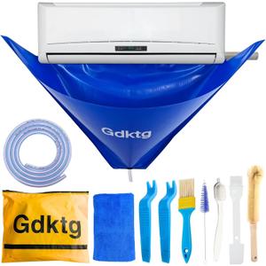 Mini Split Cleaning Kit Bag, 10Pcs Ac Cleaning Kit, Reusable Air Conditioner Cleaning Kit, Waterproof Minisplit Cleaning Kit for HVAC (Small)