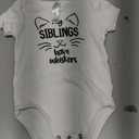 AW Fashions My Siblings Have Whiskers Baby Bodysuit Funny Cute Infant Outfit Romper Clothing Boys Girls (6 Months, White)