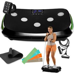 Lifepro Rumblex 4D Curved Vibration Plate Exercise Machine  Triple Motor Vibrating Platform Machine with 7 Modes & 60 Speeds  Full Body Vibration Plate for Lymphatic Drainage & at Home Workout (Black)