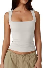 Qinsen Tank Top for Women White Size M