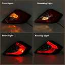 With Side Marker RH Outer Tail Light Fit for 2016 2017 2018 2019 2020 2021 Honda Civic 4-Door Sedan Rear Lamp With Bulbs Rear Lights Right Passenger Side HO2805110 33500TBAA01