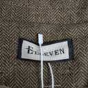 ELLEVEN Womens Wool Blend Tweed Warm Blazers Herringbone Business Casual Fall Winter Oversize Suit Jacket Small