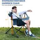 TIMBER RIDGE Hammock Camping Chair, Oversized Swinging Hammock Chair with Adjustable Back and Seat for Outdoor Lawn, Sports, Supports 400lbs, Blue
