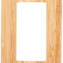 Solid Wood Single Rocker Light switch Plate 4.5" X 2.76" Outlet Covers Wooden Decorative Wall Plate Bamboo Quality Light Switch Plate Cover for Bedroom Kitchen Home (Single Rocker)