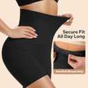 Shapewear Shorts for Women, High Waisted Body Shaper Shorts, Tummy Control, Butt Lifter, Seamless Compression (Medium-Large, Black)