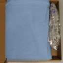 Fomcet Baby Blue Tulle Backdrop Curtains with Lights String 10FT X 8FT Sheer Curtain with Lights Tulle Curtains Backdrop for Wedding Birthday Party Photo Shoot (2 Panels 5x8FT)