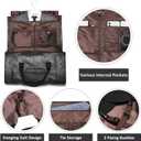 Men’s Duffle Bag, Large Capacity Overnight Sports Bag with Zipper Closure, Waterproof PU Leather Weekend Bag for Fitness, Travel & Daily Use