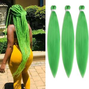 Pre Stretched Braiding Hair Extensions 3 Packs 30 Inch Green Braiding Hair Synthetic Braids Hair Extension for Women Hot Water Setting(30Inch,15C) Pre Stretched Braiding Hair Extensions 3 Packs 30 Inch Green Braiding Hair Synthetic Braids Hair Extension for Women Hot Water Setting(30Inch,15C)