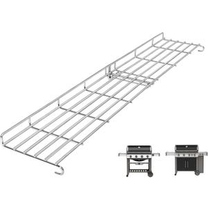 66045 Grill Warming Rack for Weber GS4 Genesis II E-410 S410, SE410 Grills & 400 Series Grills, Foldable Stainless Steel Warming Rack for Genesis 66045