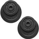 Yes4All 1.15 Inch Cast Iron Weight Plate - Ideal for Dumbbell Handle, Strength Training & Weightlifting (Set) - 1.25 + 2.5 + 5 +10lbs - Pair (Set of 8)