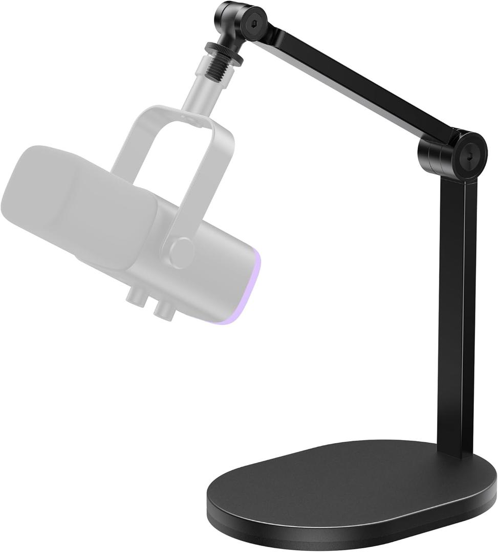 InnoGear Studio Mic Stand, Max Load 2.64 lb Microphone Arm Desk Mount Desktop Microphone Stand for Fifine AM8 K669B Blue Yeti HyperX QuadCast SoloCast AT2020, Webcams Cameras