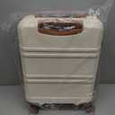 Kono Carry On Luggage Set Airline Approved Lightweight PC+ABS Carry On Suitcase with TSA Lock Spinner Wheels Durable Luggage Hardside White (2-Piece Set (12"/20"))