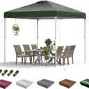 10x10 Canopy Replacement Top - Waterproof Pop Up Shelter for Outdoor Frame, Sun Shade Cover for Patio/Camping/Events with Wind Ropes (Sage Green, 9.8ft x 9.8ft)
