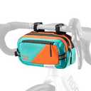 ROCKBROS Bike Handlebar Bag Large Capacity Bicycle Handle Bar Bag Quick Release Bike Front Bag Bike bag with Shoulder Strap Cycling Accessories for Men Women