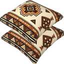 Western Aztec Throw Pillow Covers 16x16 Set of 2, Southwest Native American Brown Pillow Covers Outdoor Decorative Pillow Case for Couch Bed Sofa Cushion Home Decor
