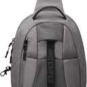 WATERFLY Small Crossbody Sling Backpack: RFID Blocking Anti Theft Sling Bag Travel Daypack Man Woman (Grey)